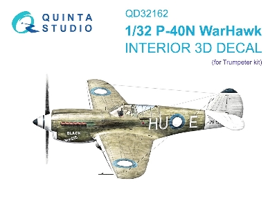 Curtiss P-40n Warhawk - 3d-printed & Coloured Interior (For Trumpeter Kits) - zdjęcie 2