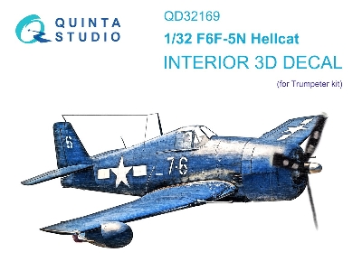 Grumman F6f-5n Hellcat - 3d-printed & Coloured Interior (For Trumpeter Kits) - zdjęcie 2