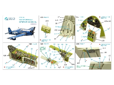 Grumman F6f-5n Hellcat - 3d-printed & Coloured Interior (For Trumpeter Kits) - zdjęcie 10