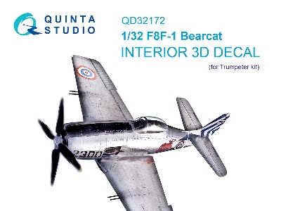 Grumman F8f-1 Bearcat - 3d-printed & Coloured Interior (For Trumpeter Kits) - zdjęcie 2