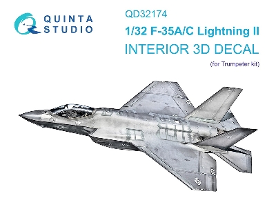 Lockheed Martin F-35 A/C Lightning Ii - 3d-printed & Coloured Interior (For Trumepter Kits) - zdjęcie 2