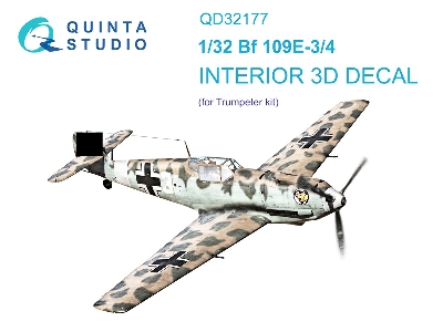 Messerschmitt Bf 109 E-3 / E-4 - 3d-printed & Coloured Interior (For Trumpeter Kits) - zdjęcie 2