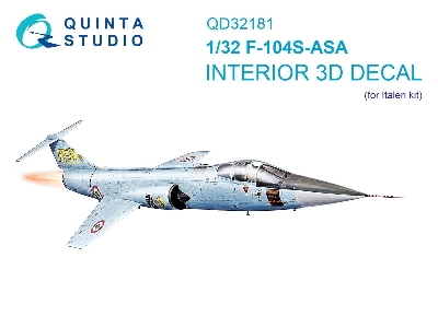Lockheed F-104 S-asa - 3d-printed & Coloured Interior (For Italeri Kits) - zdjęcie 2