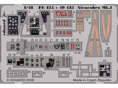  Airacobra Mk. I S. A. 1/48 - Hasegawa - blaszki - zdjęcie 1