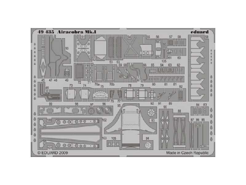  Airacobra Mk. I S. A. 1/48 - Hasegawa - blaszki - zdjęcie 1