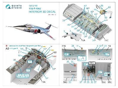 Lockheed F-104 J - 3d-printed & Coloured Interior (For Italeri Kits) - zdjęcie 14