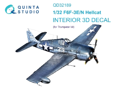 Grumman F6f-3e/N Hellcat - 3d-printed & Coloured Interior (For Trumpeter Kits) - zdjęcie 2