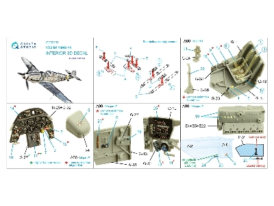 Messerschmitt Bf 109 G-14 - 3d-printed & Coloured Interior (For Zoukei Mura Kits) - zdjęcie 10
