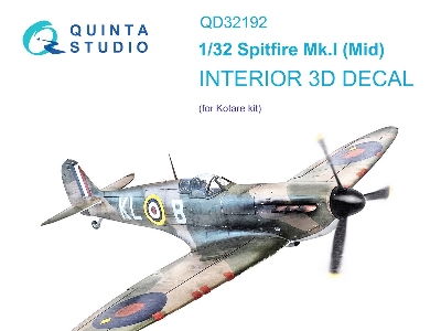 Supermarine Spitfire Mk.I (Mid)- 3d-printed & Coloured Interior (For Kotare Kits) - zdjęcie 2