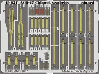  ACH-47 Chinook seatbelts 1/48 - Italeri - blaszki - zdjęcie 1