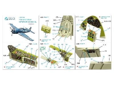 Grumman F6f-5 Hellcat - 3d-printed & Coloured Interior (For Trumpeter Kits) - zdjęcie 10