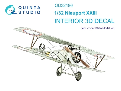 Nieuport Xxiii - 3d-printed & Coloured Interior (For Cooper State Model Kits) - zdjęcie 2