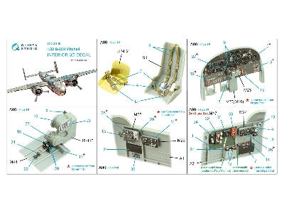 North American B-25 H Mitchell - 3d-printed & Coloured Interior (For Hk Models Kits) - zdjęcie 10