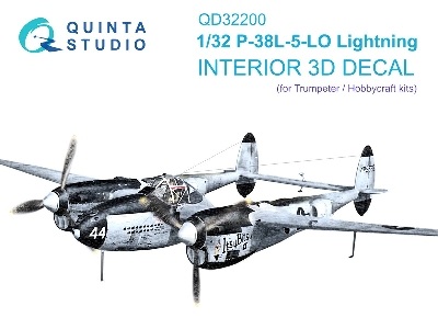 Lockheed P-38 L-5-lo Lightning - 3d-printed & Coloured Interior (For Trumpeter / Hobbycraft Kits) - zdjęcie 2