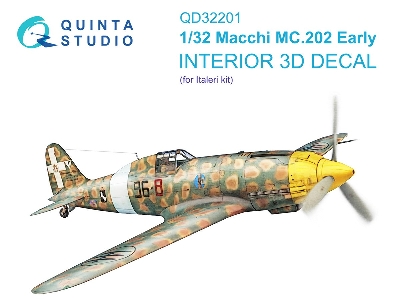 Macchi Mc.202 Early - 3d-printed & Coloured Interior (For Italeri Kits) - zdjęcie 2