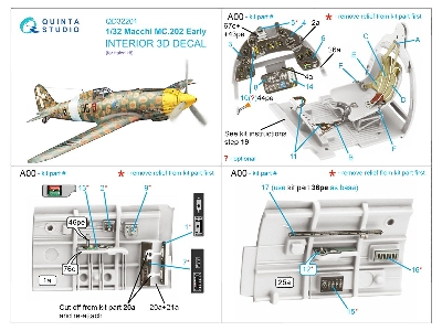 Macchi Mc.202 Early - 3d-printed & Coloured Interior (For Italeri Kits) - zdjęcie 13