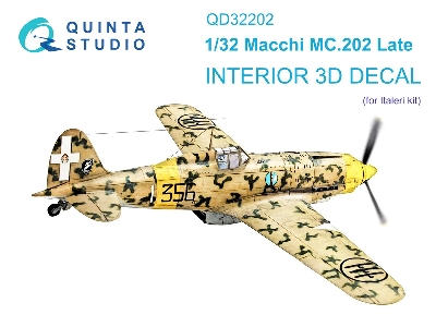 Macchi Mc.202 Late - 3d-printed & Coloured Interior (For Italeri Kits) - zdjęcie 2