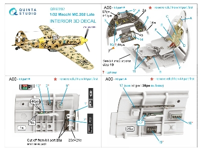 Macchi Mc.202 Late - 3d-printed & Coloured Interior (For Italeri Kits) - zdjęcie 13