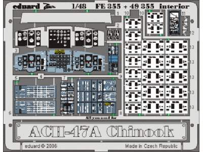  ACH-47A Chinook interior 1/48 - Italeri - blaszki - zdjęcie 1