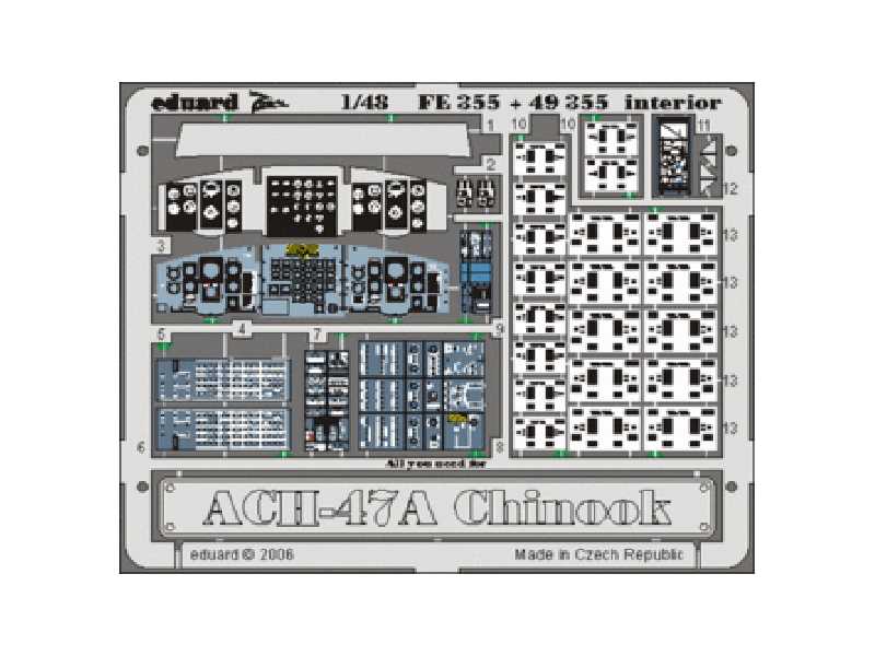 ACH-47A Chinook interior 1/48 - Italeri - blaszki - zdjęcie 1 ACH-47A Chinook interior 1/48 - Italeri - blaszki - zdjęcie 1