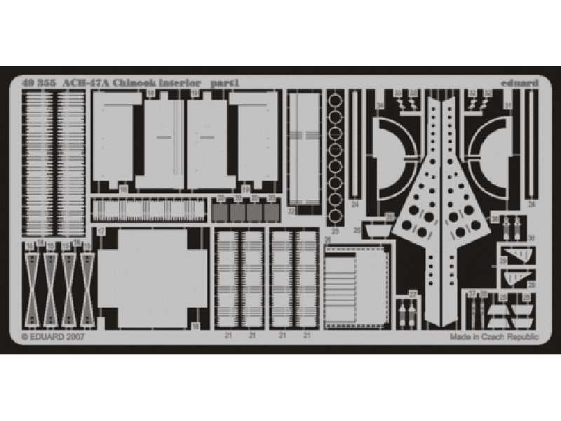 ACH-47A Chinook interior 1/48 - Italeri - blaszki - zdjęcie 1 ACH-47A Chinook interior 1/48 - Italeri - blaszki - zdjęcie 1
