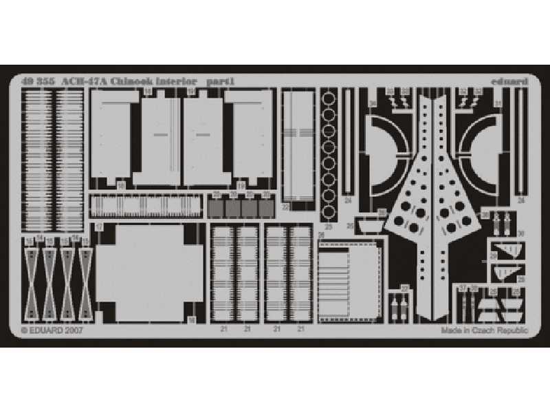  ACH-47A Chinook interior 1/48 - Italeri - blaszki - zdjęcie 1