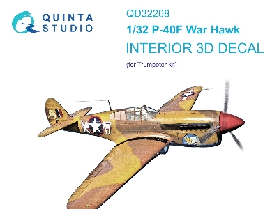 Curtiss P-40 F War Hawk - 3d-printed & Coloured Interior (For Trumepter Kits) - zdjęcie 2