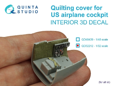 Quilting Cover For Us Airplane Cockpit Interior 3d Decal (For All Kits) - zdjęcie 1