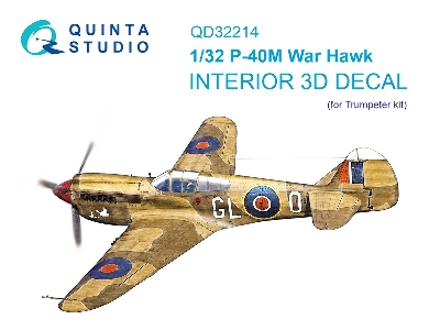 Curtiss P-40m War Hawk - 3d-printed & Coloured Interior (For Trumepter Kits) - zdjęcie 2