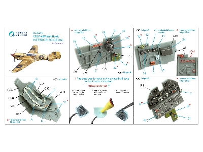 Curtiss P-40m War Hawk - 3d-printed & Coloured Interior (For Trumepter Kits) - zdjęcie 10