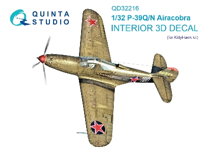 Bell P-39 Q/N Airacobra - 3d-printed & Coloured Interior (For Kitty Hawk Kits) - zdjęcie 2