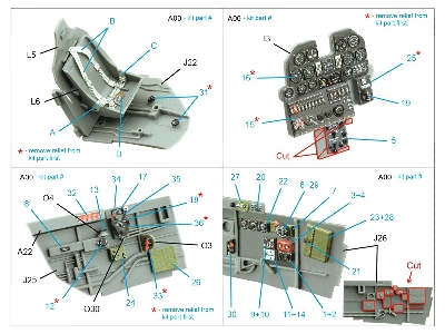 Curtiss P-40 N Early - 3d-printed & Coloured Interior (For Hasegawa / Eduard Kits) - zdjęcie 10