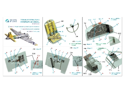 Boeing B-17g Flying Fortress - Pilot's Cockpit Interior 3d-printed & Coloured (For Hk Models Kits) - zdjęcie 11
