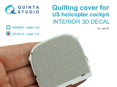 Quilting Cover For Us Helicopter Cockpit Interior 3d Decal (For All Kits) - zdjęcie 1