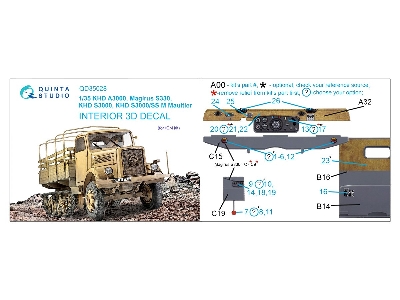 Khd A3000 / Magirus S330 / Khd S3000 / Khd S3000/Ss M Maultier - 3d-printed & Coloured Interior (For Icm Kits) - zdjęcie 11