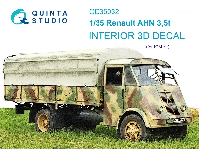 Renault Ahn 3,5t - 3d-printed & Coloured Interior (For Icm Kits) - zdjęcie 2