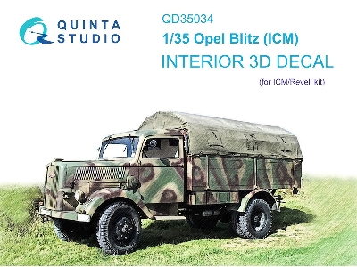 Opel Blitz - 3d-printed & Coloured Interior (For Icm / Revell Kits) - zdjęcie 2