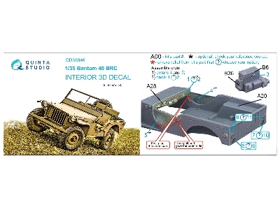 Bantam 40 Brc- 3d-printed & Coloured Interior (For Miniart Kits) - zdjęcie 9