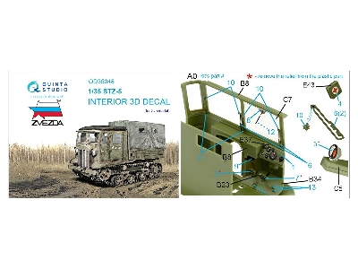 Stz-5 - 3d-printed & Coloured Interior (For Zvezda Kits) - zdjęcie 9