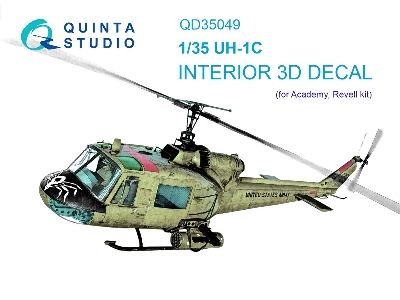 Bell Uh-1 C Huey - 3d-printed & Coloured Interior (For Academy And Revell Kits) - zdjęcie 2