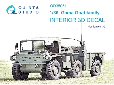 Gama Goat Family - 3d-printed & Coloured Interior (For Tamiya Kits) - zdjęcie 2