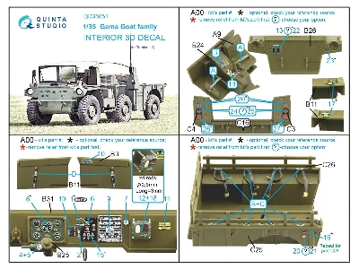 Gama Goat Family - 3d-printed & Coloured Interior (For Tamiya Kits) - zdjęcie 13