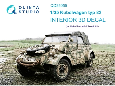 Kubelwagen Typ 82   - 3d-printed & Coloured Interior (For Italeri / Modelist / Revell Kits) - zdjęcie 2