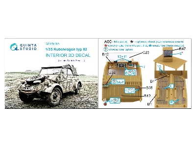 Kubelwagen Typ 82   - 3d-printed & Coloured Interior (For Italeri / Modelist / Revell Kits) - zdjęcie 13