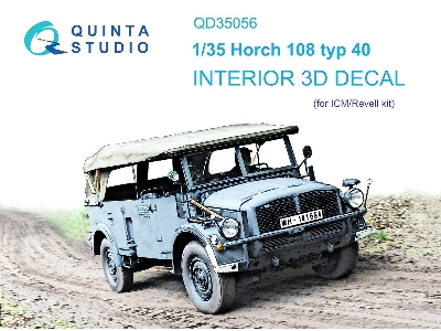 Horch 108 Typ 40 - 3d-printed & Coloured Interior (For Icm / Revell Kits) - zdjęcie 2