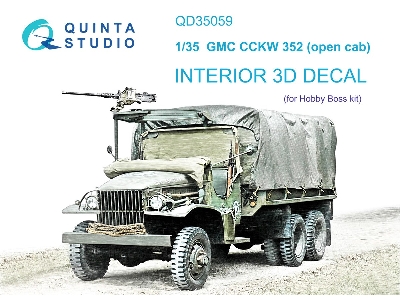 Gmc Cckw 352 (Open Cab) - 3d-printed & Coloured Interior (For Hobby Boss Kits) - zdjęcie 2