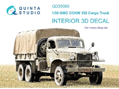 Gmc Cckw 352 Cargo Truck  - 3d-printed & Coloured Interior (For Hobby Boss Kits) - zdjęcie 2