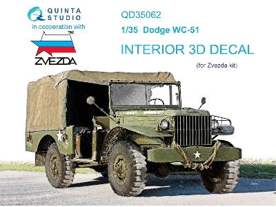 Dodge Wc-51 - 3d-printed & Coloured Interior (For Zvezda Kits) - zdjęcie 2