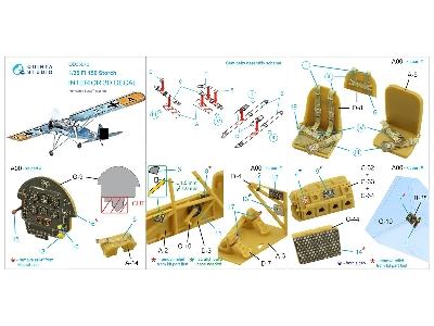 Fieseler Fi-156 C Storch - 3d-printed & Coloured Interior (For Hobby Boss / Tristar Kits) - zdjęcie 11