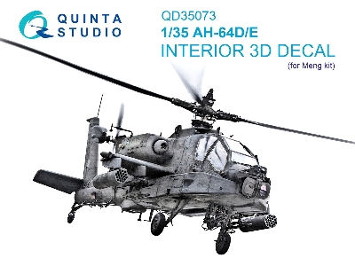 Boeing Ah-64 D/E Apache - 3d-printed & Coloured Interior (For Meng Kits) - zdjęcie 2